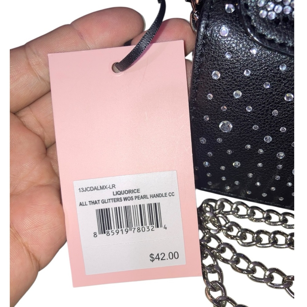 NEW $42 Juicy Couture All That Glitters Black Crossbody Bag - Picture 7 of 8